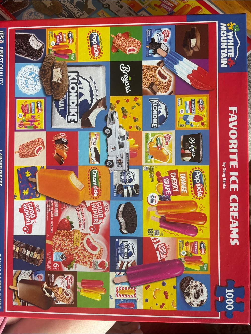 White Mountain 'Favorite Ice Creams' 1000-Piece Jigsaw Puzzle - Multicolor